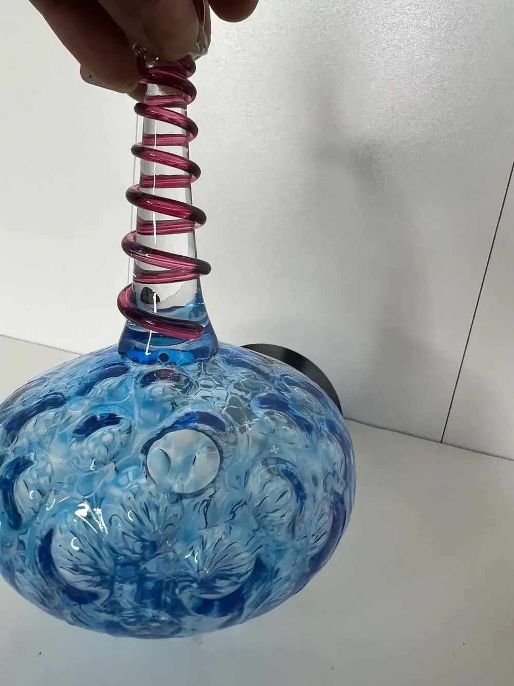 For Bird Brain Hand Blown Art Glass Teardrop Hanging Ornament